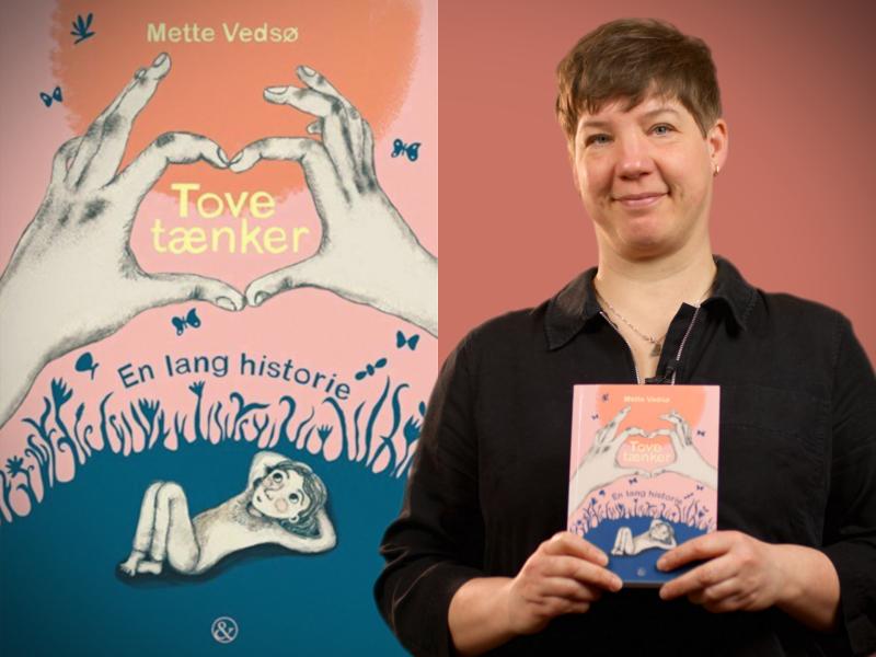 Bibliotekets litteraturformidler Louise holder bogen "Tove tænker - En lang historie"